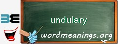 WordMeaning blackboard for undulary